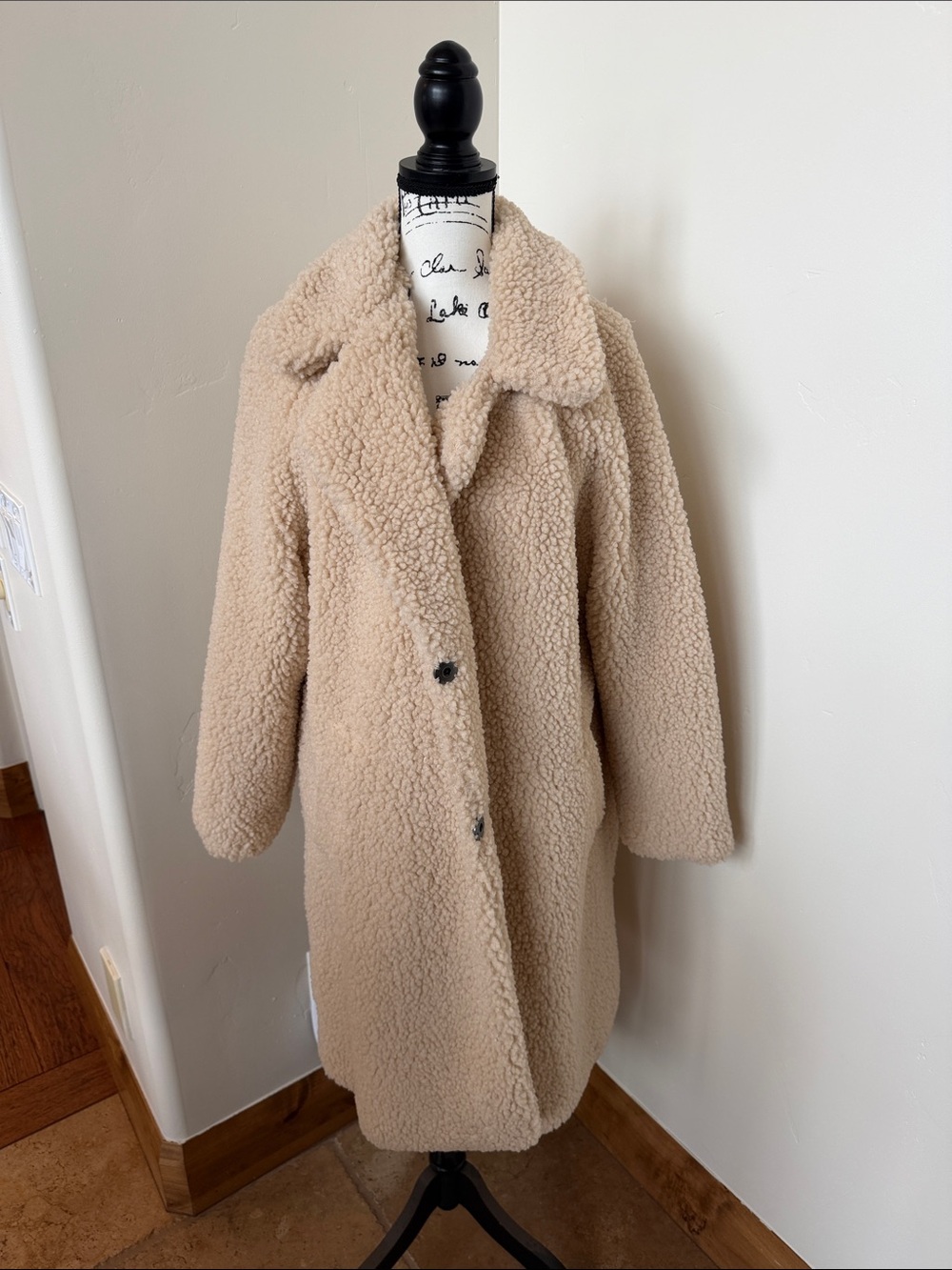 Lucky Brand Cream Teddy Sherpa Coat